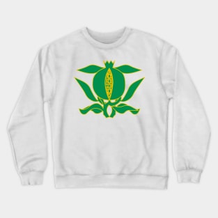 Green heraldic pomegranate Crewneck Sweatshirt